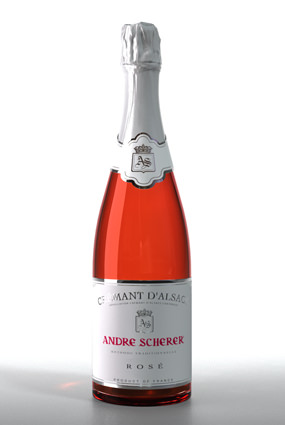 Achat de Crémant Rosé Alsace Brut - Vin rosé pétillant d'Alsace AOC - Achat de bouteilles de crémant brut rosé