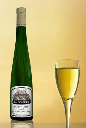 Vente de vin Pinot Gris 2007 S�lection de Grains Nobles - Achat de bouteille de vin blanc d'Alsace aoc