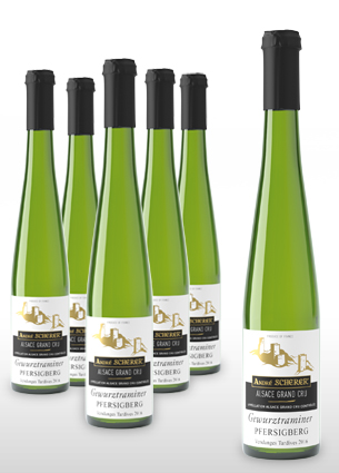Promotion : Achat de vin Gewurztraminer 2022 Vendanges Tardives Grand Cru Pfersigberg - Achat de caisse de 6 bouteilles de vin blanc d'Alsace aoc