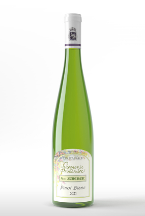 Vente de vin Pinot Blanc 2022 Harmonie Printanière - Achat de bouteille de vin blanc d'Alsace aoc