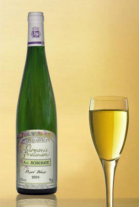 Vente de vin Pinot Blanc 2010 Harmonie Printani�re - Achat de bouteille de vin blanc d'Alsace aoc