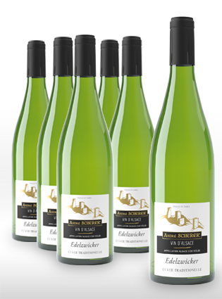 Promotion ! vin Edelzwicker Cuvée Traditionnelle - Le carton de 6 Bouteilles - Achat de bouteille de vin blanc d'Alsace aoc