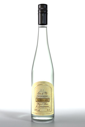 Vente d'Eau de Vie d'Alsace : Marc de Gewurztraminer 45° - Achat de bouteille d'eau de vie d'Alsace