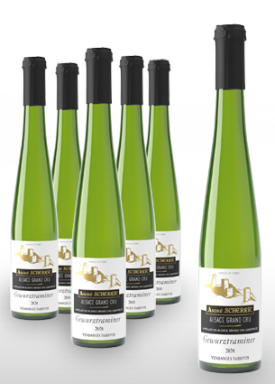 Vente de vin Gewurztraminer 2018 Grand Cru PFERSIGBERG Vendanges Tardives par 6 Bouteilles - Achat de bouteille de vin blanc d'Alsace Gewurztraminer aoc