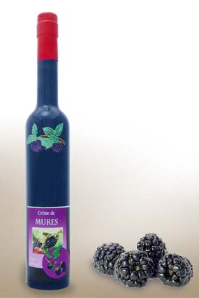 Bouteille de crème de mûre - Achat de bouteille de crème de mure d'Alsace, parfait pour l'apéritif