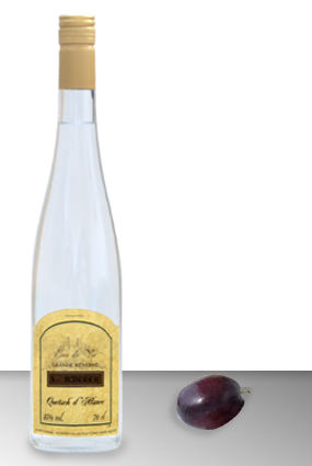 Vente d'eau de vie d'Alsace : Quetsch d'Alsace 45� Grande R�serve - Achat de bouteille d'eau de vie d'Alsace