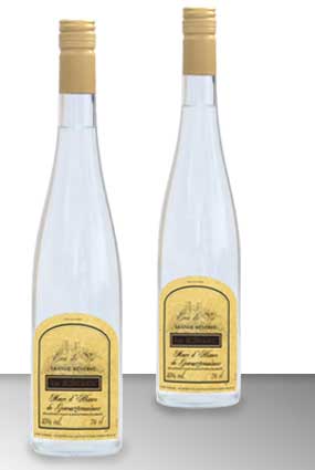 Vente d'Eau de Vie d'Alsace : Marc de Gewurztraminer 45� - Achat de bouteille d'eau de vie d'Alsace