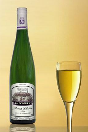 Vente de vin Muscat 2008 Cuv�e Jean-baptiste - Achat de bouteille de vin blanc d'Alsace aoc