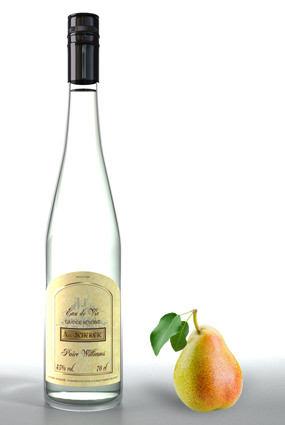 Vente d'eau de vie : Poire Williams 45° Grande Réserve - Achat de bouteille d'eau de Vie André Scherer - Alsace