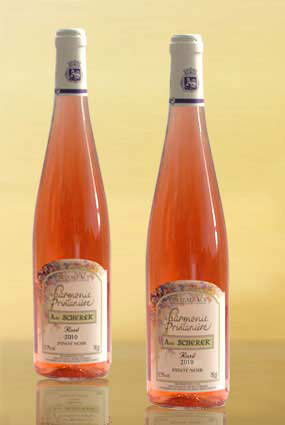 Vente de vin Pinot Noir Ros� 2010 Harmonie Printani�re - Achat de bouteille de vin ros� d'Alsace aoc