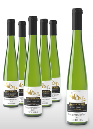 Vente de vin Gewurztraminer 2022 Grand Cru Eichberg Discount par 6 Bouteilles - Achat de bouteille de vin blanc d'Alsace aoc discount