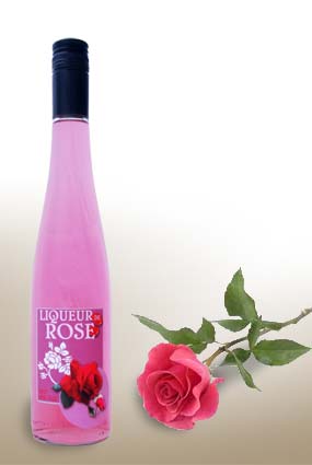 Vente en ligne de liqueur : Rose 18° - Achat de bouteille de liqueur de rose André Scherer - Alsace