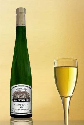 Vente de vin Pinot Gris 2009 Vendanges Tardives - Achat de bouteille de vin blanc d'Alsace aoc