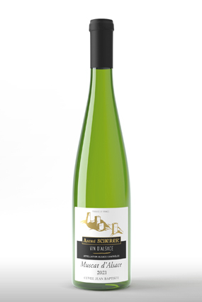 Vente de vin Muscat 2022 Cuvée Jean-baptiste - Achat de bouteille de vin blanc d'Alsace aoc