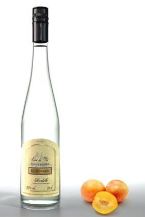 Vente d'eau de vie de mirabelle 45° Grande Réserve - Achat de bouteille d'alcool de mirabelle André Scherer - Alsace