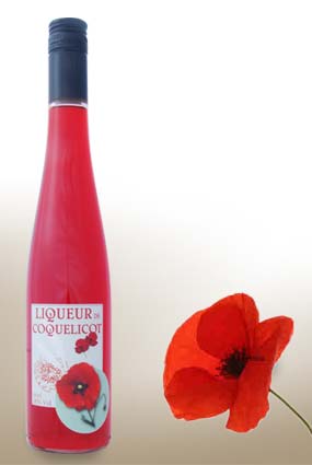 Achat de liqueur de coquelicot 18° André Scherer - Achat en ligne de bouteille de liqueur de coquelicots