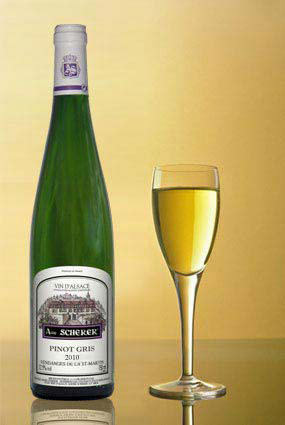 Vente de vin Pinot Gris 2010 Vendanges de La Saint Martin - Achat de bouteille de vin blanc d'Alsace aoc