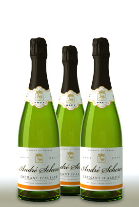 Cr&eacute;mant d'Alsace pas cher - Coffret de 3 bouteilles de Cr&eacute;mant d'Alsace Brut 'Prestige' 