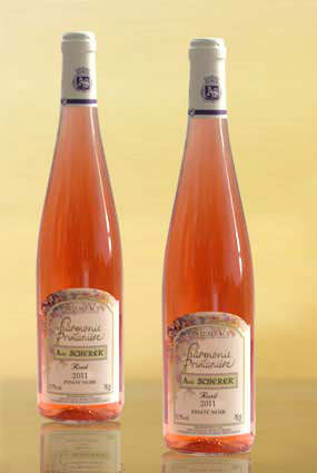 Vente de vin Pinot Noir Ros� 2011 Harmonie Printani�re - Achat de bouteille de vin ros� d'Alsace aoc