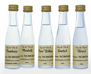 Vente de mignonnettes d'alcool, pour acheter votre coffret de mignonettes d'eau de vie - Achat de mignonnette d'alcool de mirabelle en coffret